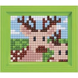 👉 XL GeenKleur Pixelhobby Hertjes 10x12 cm 8718468612032