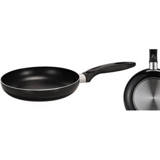 Zwarte aluminium koekenpan met dubbel anti aanbak laag 20 cm - bakken/koken - koekenpannen keukengerei