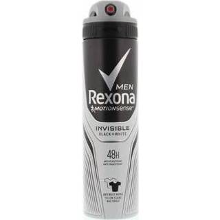👉 Deodorant zwart wit Rexona spray men invisible black & white 150ml 8712561534444
