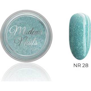 👉 Blauw acryl One Size GeenKleur Modena Nails Glitter Lichtblauw - 28 8720246149555