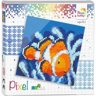👉 GeenKleur Pixelhobby Clownvis 12x12 cm 8718468244004