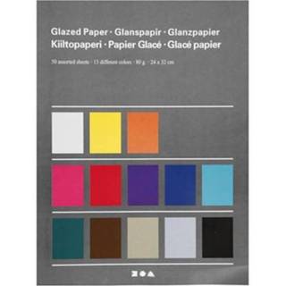👉 Glanspapier GeenKleur Creotime Unikleurig 24x32 cm 50 vel 5707167906309