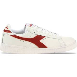 👉 Stock unisex wit vrouwen rood Diadora Game L Low Waxed Wit/Rood Dames