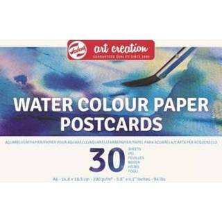 👉 Aquarelpapier One Size wit Royal Talens Art Creation Postkaarten 10,5x14,8 cm 200gr 30 vel 8712079396695