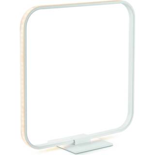 👉 Tafel lamp zand wit LED gentegreerd modern binnen aluminium kunststof Home sweet tafellamp Quad ↕ 35,8 cm - 8718808093033