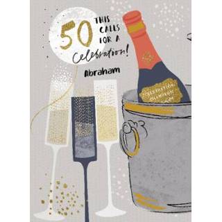 👉 Verjaardagskaart champagne Uk Greetings | Abraham