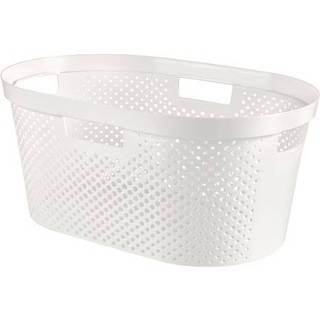 Wasmand wit recycled male Curver Infinity dots 40L - 100% 3253924755229