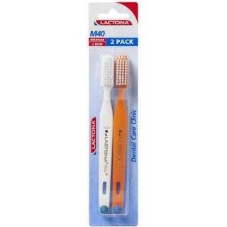 👉 Tandenborstel medium Lactona M40 duo 2st 8713304542047