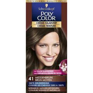 👉 Haarkleuring bruin Poly Color Creme haarverf 41 middenbruin 90ml 4015000211413