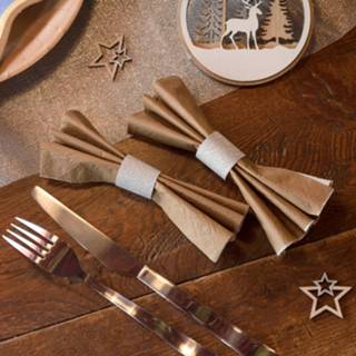 👉 Zilveren One Size zilver 1x Hobby/decoratie sierlinten met glitters 3 cm/30 mm x 5 meter - Kerst Cadeaulinten satijnlinten/ribbons 8720276371759