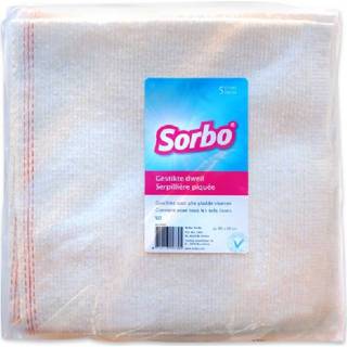 👉 Katoenen dweil witte One Size wit 10x Sorbo dweilen/schoonmaakdoeken 60 x cm - Dweiltjes/uishouddoekjes/schoonmaakdoekjes/vaatdoekjes/allesdweilen 8720276818759