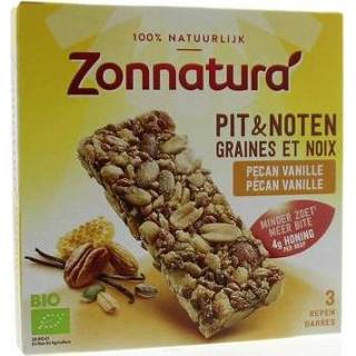 👉 Zonnatura Pit en notenreep pecan vanille 25 gram bio 3x25g 8711812415709