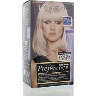 👉 Loreal Preference 10.21 stockholm parelmoerblond 1set