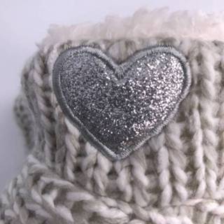 👉 Hoge slof grijs meisjes sloffen/pantoffels met hart maat 27-28 8719538723276