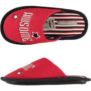 👉 Rode instap sloffen/pantoffels Awsome dude voor jongens/kinderen - Rode slippers voor jongens/kinderen