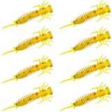 👉 Rood kunstaas softbait roofvis geel Senshu Nymph Crawler - Olive Red FLK 5cm 8 Stuks 4251439335188