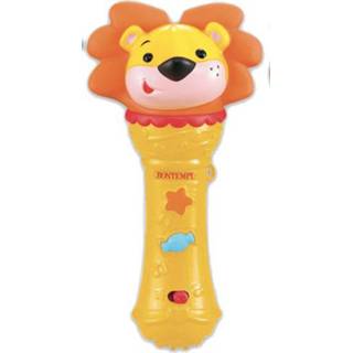 👉 Microfoon geel kunststof One Size Bontempi met dierenhoofd 18 cm 8719817766857