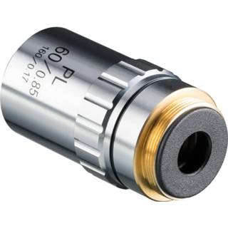 👉 Objectief zilver staal One Size Bresser DIN PL 60x/0.85 microscoop 4,5 cm 4007922039039