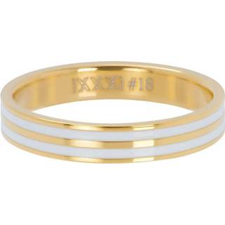 👉 Goud edelstaal vrouwen nederlands volwassenen 20 wit IXXXi Vulring Double Line White | Maat 8719794017973