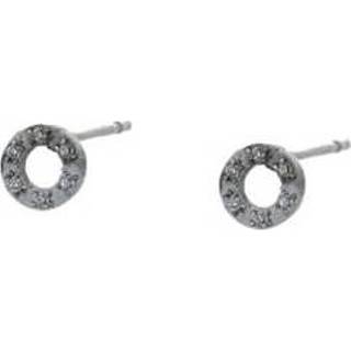 👉 Oorbel edelstaal zilver vrouwen nederlands Go Dutch Label Oorbellen Cirkel met Stras Steentjes