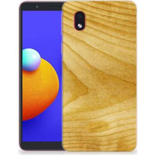 👉 Bumper hoesje hout Samsung Galaxy A01 Core Licht 8720215935783
