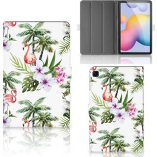 👉 Flipcase Samsung Galaxy Tab S6 Lite Flip Case Flamingo Palms 8720215946727