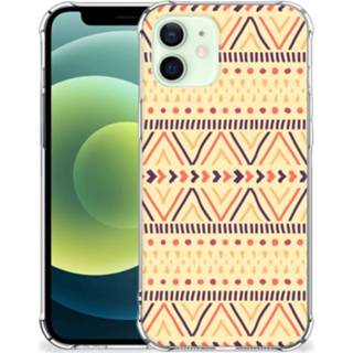 👉 Geel silicone IPhone 12 Mini Doorzichtige Hoesje Aztec Yellow 8720215956955