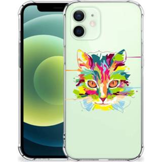 👉 Bumper hoesje IPhone 12 Mini Stevig Cat Color 8720215800791