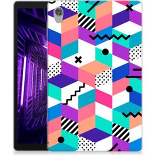 👉 Houten blok Lenovo Tab M10 HD (2de generatie) Back Cover Blokken Kleurrijk 8720215830033