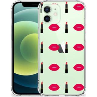 👉 Lippenstift silicone IPhone 12 Mini Doorzichtige Hoesje Lipstick Kiss 8720215817133