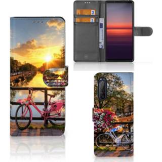 👉 Flipcover Sony Xperia 5II Flip Cover Amsterdamse Grachten 8720215420531