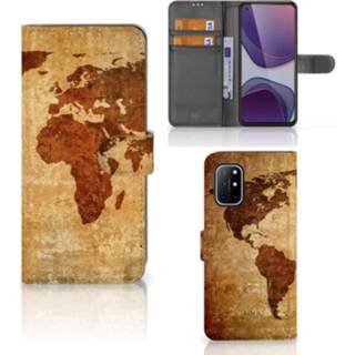 Flipcover OnePlus 8T Flip Cover Wereldkaart 8720215047707