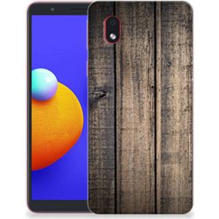 👉 Bumper hoesje Samsung Galaxy A01 Core Steigerhout 8720215122572