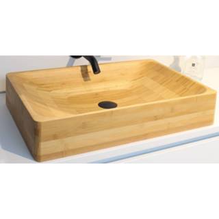 👉 Waskom caramel bamboe rechthoek rufa Minnor 60x40x11 cm 8719304720546