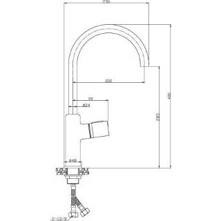 👉 Keuken kraan verchroomd zonder waste mandy mengkraan knop keramisch chroom standaard perlator opbouw mannen Van Marke GO keukenkraan 5400221858537