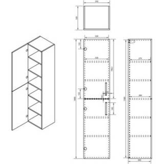 👉 Badkamer kast MDF hilde Beton-Grijs Badkamerkast Differnz 160x35x32cm Betonlook 8712793568316