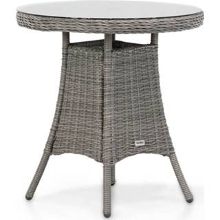 👉 Tafel Half Round Grey wicker Dining Tafels grijs-antraciet Garden Collections Bolton 70 cm 7435147694622