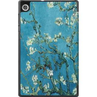 👉 Blauw stand flip hoes kunstleer 3-Vouw sleepcover - Lenovo Tab M10 HD Gen 2 (2e generatie) Van Gogh Amandelboom 9145425526856