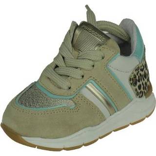 👉 Meisjes sneaker leder verwisselbaar normaal beige combi meisjesschoenen Pinocchio hippe Lage