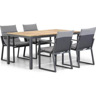 👉 Tuinset antracite aluminium dining sets grijs-antraciet Lifestyle Treviso/Mazzarino 160 cm 5-delig 7423622799764