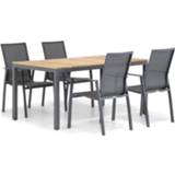 👉 Tuinset antracite aluminium dining sets grijs-antraciet Lifestyle Ultimate/Mazzarino 160 cm 5-delig 7423614797785