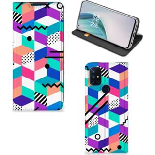 👉 Standcase OnePlus Nord N10 5G Stand Case Blokken Kleurrijk 8720215501476