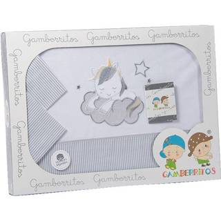 👉 Grijs katoen junior bedtextiel antraciet Gamberritos beddenset Unicorn 80 x 120 cm 3-delig 8432443604729