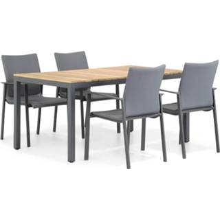 👉 Tuinset antracite dining sets grijs-antraciet Lifestyle Rome/Mazzarino 160 cm 5-delig 7423620075068