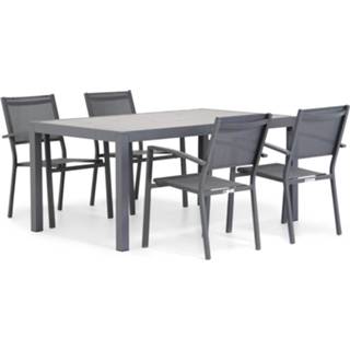 👉 Tuinset antracite dining sets grijs-antraciet Lifestyle Amarilla/Residence 164 cm 5-delig 7423602316370