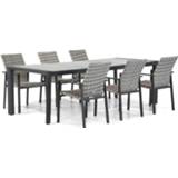 👉 Tuinset grijs wicker dining sets grijs-antraciet Lifestyle Upton/Forest 240 cm 7-delig 7423628828819