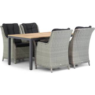 👉 Tuinset New Grey wicker dining sets grijs-antraciet Garden Collections Buckingham/Mazzarino 160 cm 5-delig 7423632089015