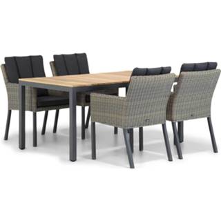 👉 Tuinset kubu wicker dining sets taupe-naturel-bruin Garden Collections Oxbow/Mazzarino 160 cm 5-delig 7423602585530