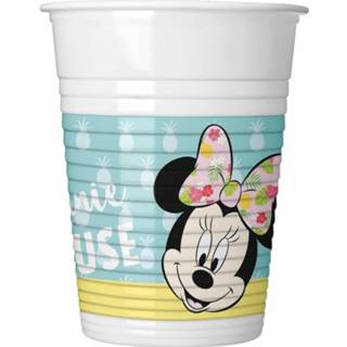 Beker One Size meerkleurig kinderen 8x Disney Minnie Mouse themafeest bekers/bekertjes 200 ml - Drinkbekers Kinderfeestje wegwerp tafeldecoraties 8720147233117