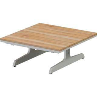 👉 Koffietafeltje grijs bruin teak rechthoekig 4 Seasons Outdoor Play koffietafel 75x75x30 cm - licht 8720087006321